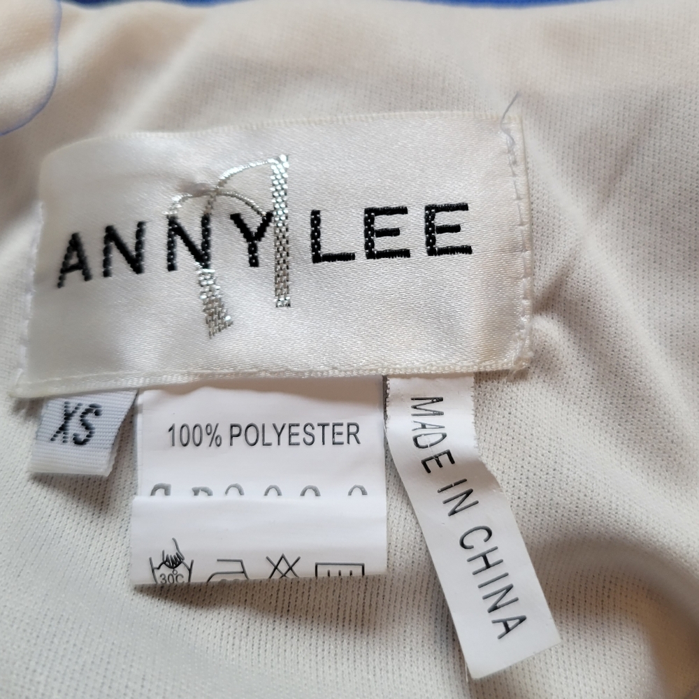 Anny Lee Blue Cocktail Formal Rhinestone Mesh Minidress Size XS - Picture 15 of 16